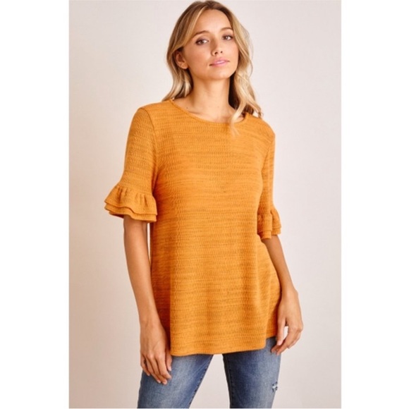 🆕 Pumpkin Spice Ruffle Tee - Picture 2 of 5